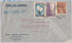 LATI: Via condor - ARGENTINA - AIRMAIL COVER to ITALY - 30.12.1940