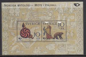 Sweden 2004 MNH Scott #2480 Sheet of 2 10k Return to Valhalla Norse Mythology