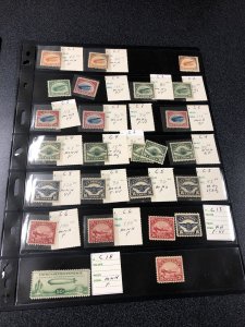 US Airmail Accumulation C1-6 Mint & Used, C7-22, C26-23 etc. Mostly Never Hinged