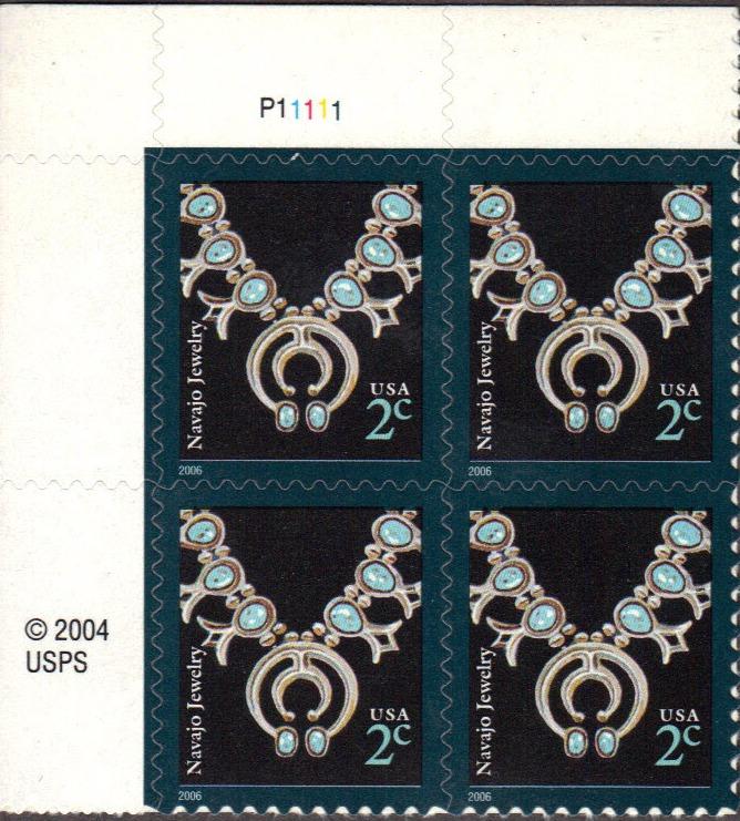 US MNH 2 cent Scott# 3752 Navajo Necklace VF