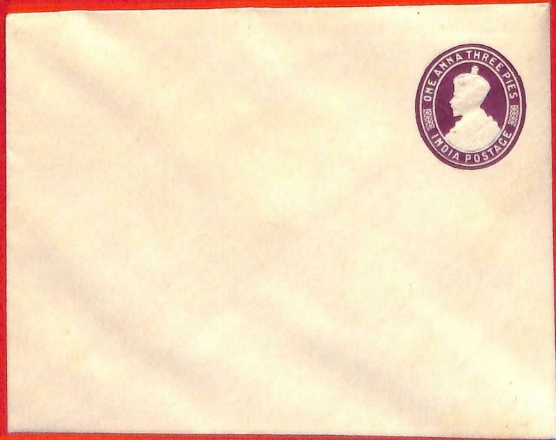 aa2413 - INDIA   - Postal History - STATIONERY COVER - H&G  # 14  1932