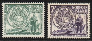 Norfolk Island Sc #19-20 Mint Hinged