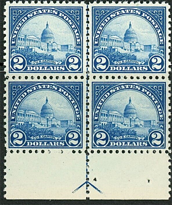 Sc# 572  Arrow Block of 4 - VF LH    S534 