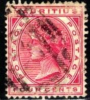 Queen Victoria, Mauritius stamp SC#72 used