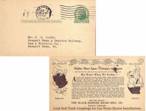 United States Colorado Denver 1927 machine  Postal Card  Reverse Illustrated ...