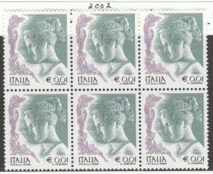 Italy 2436 - Woman in art - Block of 6