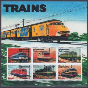 2000 Gabon 1535-1540KL Locomotives 9,50 €