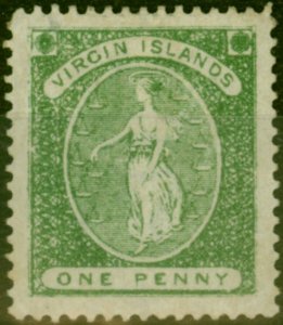 Virgin Islands 1878 1d Green SG22b Wmk Upright Fine MM (3)