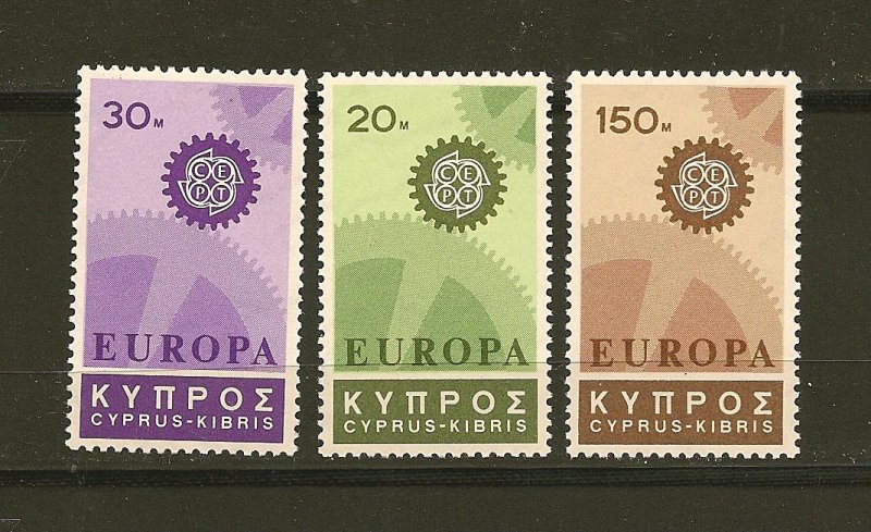 Cyprus 297-299 Europa 1967 Mint Hinged