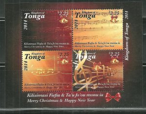 Tonga MNH S/S 1259 Christmas Music 2014