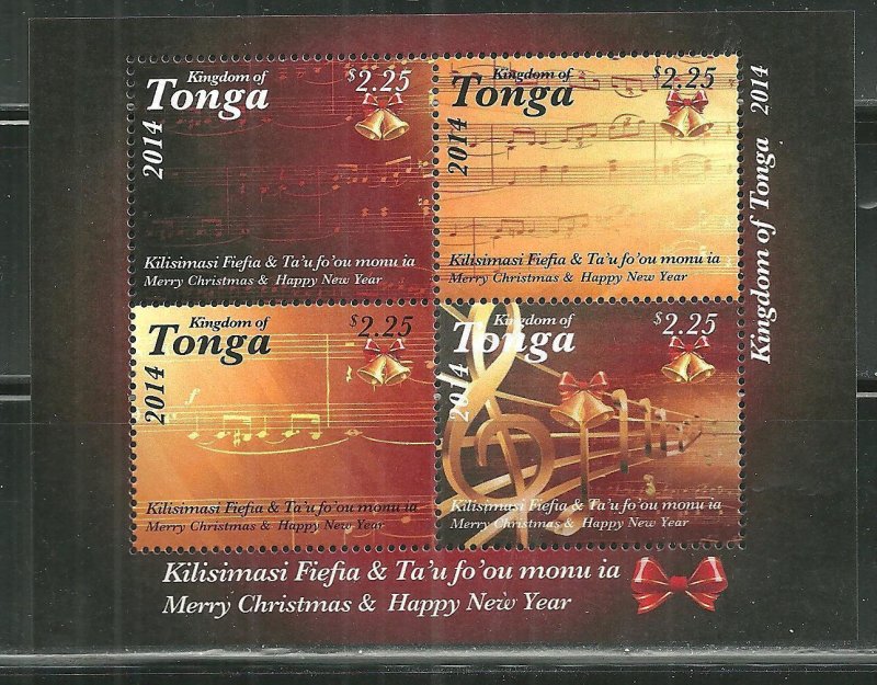 Tonga MNH S/S 1259 Christmas Music 2014