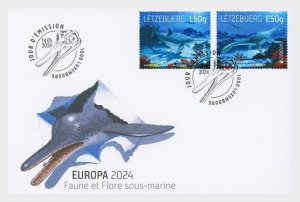 Luxembourg 2024 Europa CEPT Undewater Fauna FDC