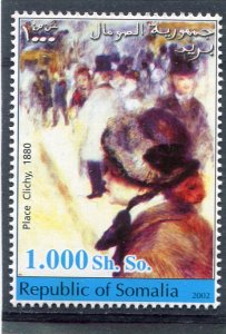 Somalia 2002 RENOIR Place Clichy Paintings Stamp Perforated Mint (NH)