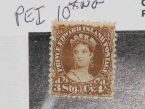 CANADA, PRINCE EDWARD ISLAND, SCOTT# 10, UNUSED (NO GUM)