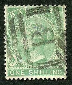 Bahamas SG44 1/- Green Wmk Crown CA Perf 14 Cat 14 pounds