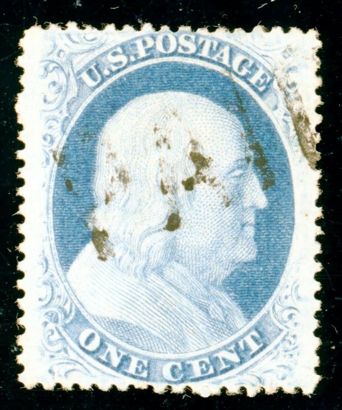 US Stamp #24 Franklin 1c - PSE Cert - XF 90 - Used - SMQ $350.00 