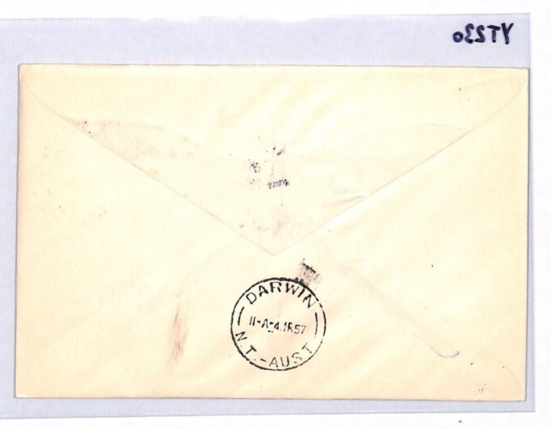 TURKEY Air Mail Cover BOAC BRITANNIA FIRST FLIGHT AUSTRALIA 1957 Yeşilköy YT230