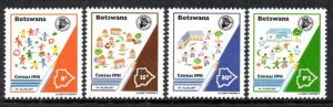 Botswana - 1991 Census p14 Set MNH** SG 713-716