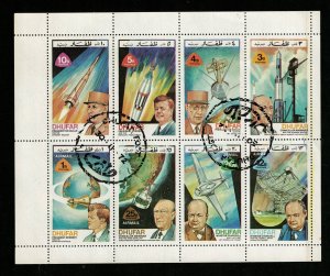 Space 1972 Plate Block Dhufar Oman (TS-1642)