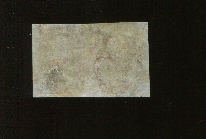 1b Franklin Used Pair of Stamps w/ RED Numeral in Circle Cancel PF Cert (Bz 553) 