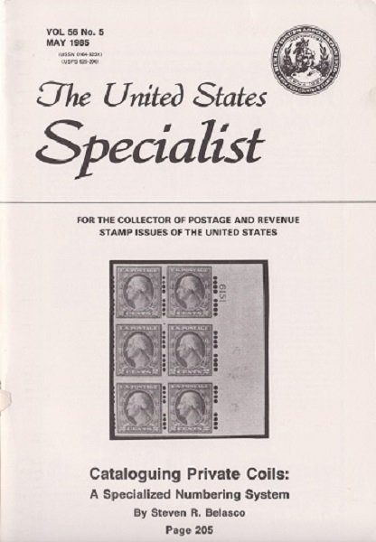 10 Different Volumes of The United States Specialist from 1985