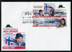 SIERRA LEONE 2023 95th MEMORIAL ANNIVERSARY OF ROALD AMUNDSEN SHEET FDC