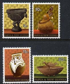 PAPUA NEW GUINEA - 1970 - Native Artifacts, Pots - Perf 4v Set-Mint Never Hinged