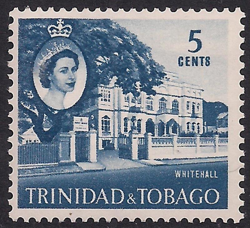 Trinidad & Tobago 1960 - 67 QE2 5ct Whitehall MM SG 286 ( L1027 )