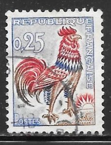 France 1024: 25f Gallic Cock, used, VF