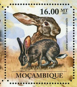 Hares Stamp Lepus Saxatilis Lepus Capensis Wild Animal S/S MNH #4938-4943