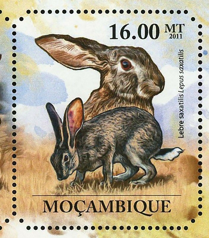 Hares Stamp Lepus Saxatilis Lepus Capensis Wild Animal S/S MNH #4938-4943