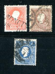 Austria Lombardy #10a,11a,12a Used F-VF Cat $450