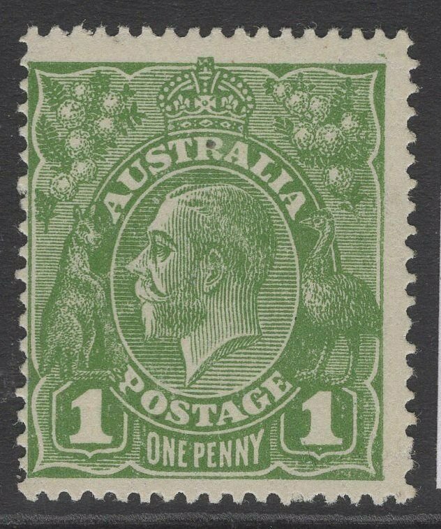 AUSTRALIA SG76 1924 1d SAGE GREEN MTD MINT