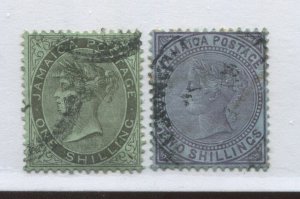 Jamaica 1910 1/ and 2/ used