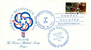 AMERICAN BICENTENNIAL IN TEXAS, HOUPEX STATION, HOUSTON, TEXAS 1975 FDC9080