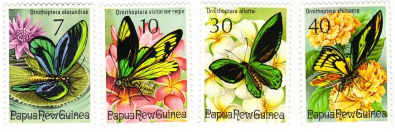 Papua New Guinea #415-18 MNH butterflies