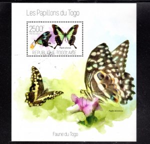 TOGO 2013 BUTTERFLIES MINT VF NH O.G S/S( 35TO)a