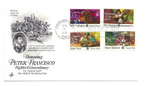 1562 Peter Francisco with # 1559, 1560, 1561, ArtCraft combination FDC