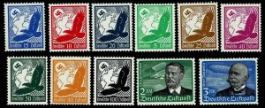 1934 Germany #C46-56 Air Mail - OGNH - VF - CV$535.00 (ESP#1791)