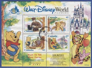 CANADA 1996 Walt Disney World - Winnie the Pooh s/s  Sc 1621b, Used VF