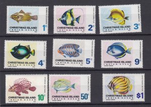 Christmas Island QEII 1968 Fish Set To $1 (No 15c/30c) MNH BP2060