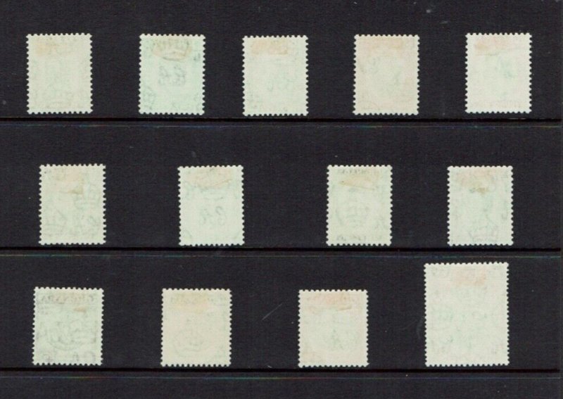 Grenada: 1953 Queen Elizabeth definitive set, Mint Lightly Hinged.