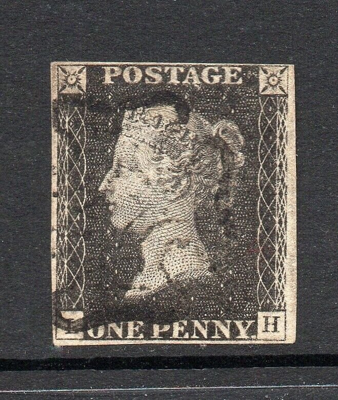 GB QV SG3 1d Greyish Black Plate 11 Fine Used  Cat £4,600 (2)