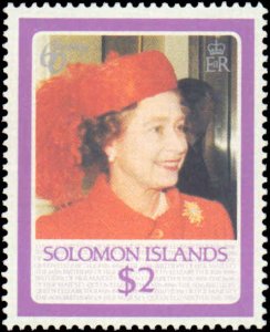Solomon Islands #562-566, Complete Set(5), 1986, Royalty, Never Hinged