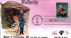 Pugh Designed/Painted Wulfenite Mining FDC...120 of 127 created!