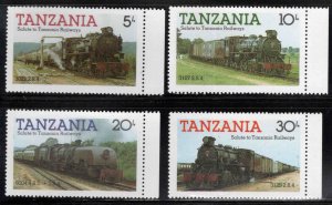 Tanzania Scott 271-274 MNH** train locomotive set