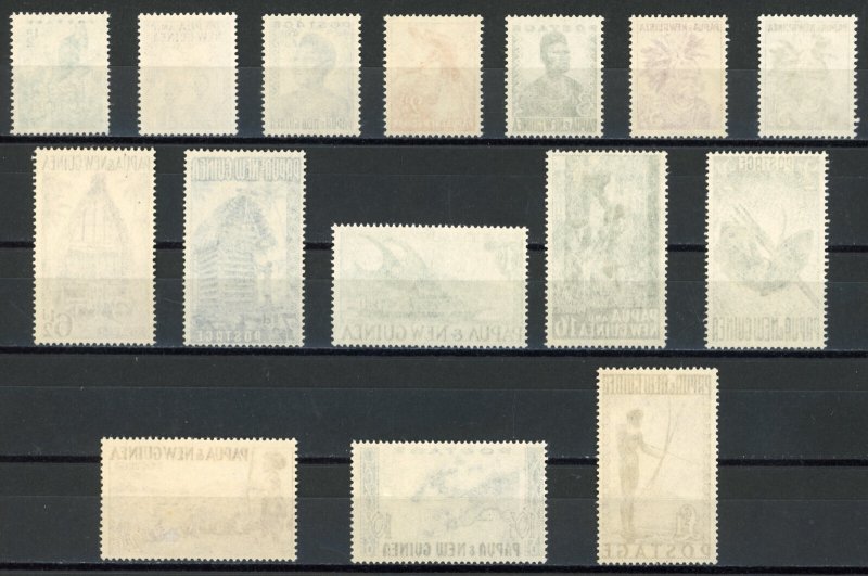 Papua New Guinea 1952 Culture & Ethnicities Sc# 122-36, SG# 1-15 Mint XF OG NH ⚡