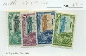 MALTA #184-7, Mint Lightly Hinged, Scott $22.00