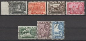 MALAYA/SELANGOR 1961/62 SG 129/35 USED Cat £15