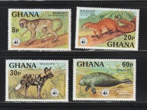 Ghana 621-624 Set MNH WWF (A)